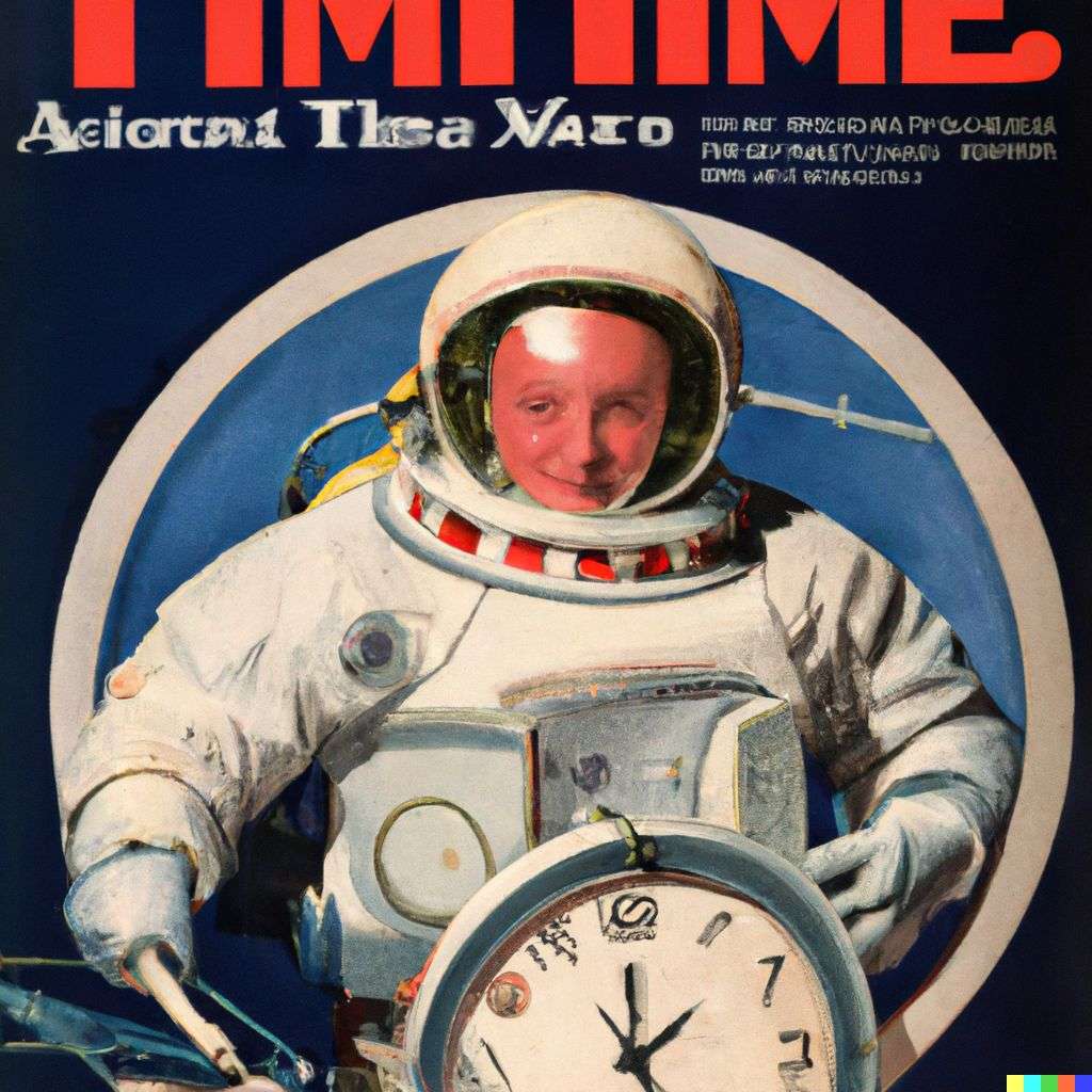 an astronaut, front cover of Time magazine, 1930